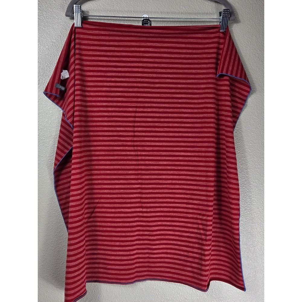 Stio Merino Wool Square Scarf Wrap One Size Red Stripe Made in Canada